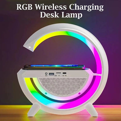 Carregador sem fio multifuncional com Caixa de Som BT, RGB