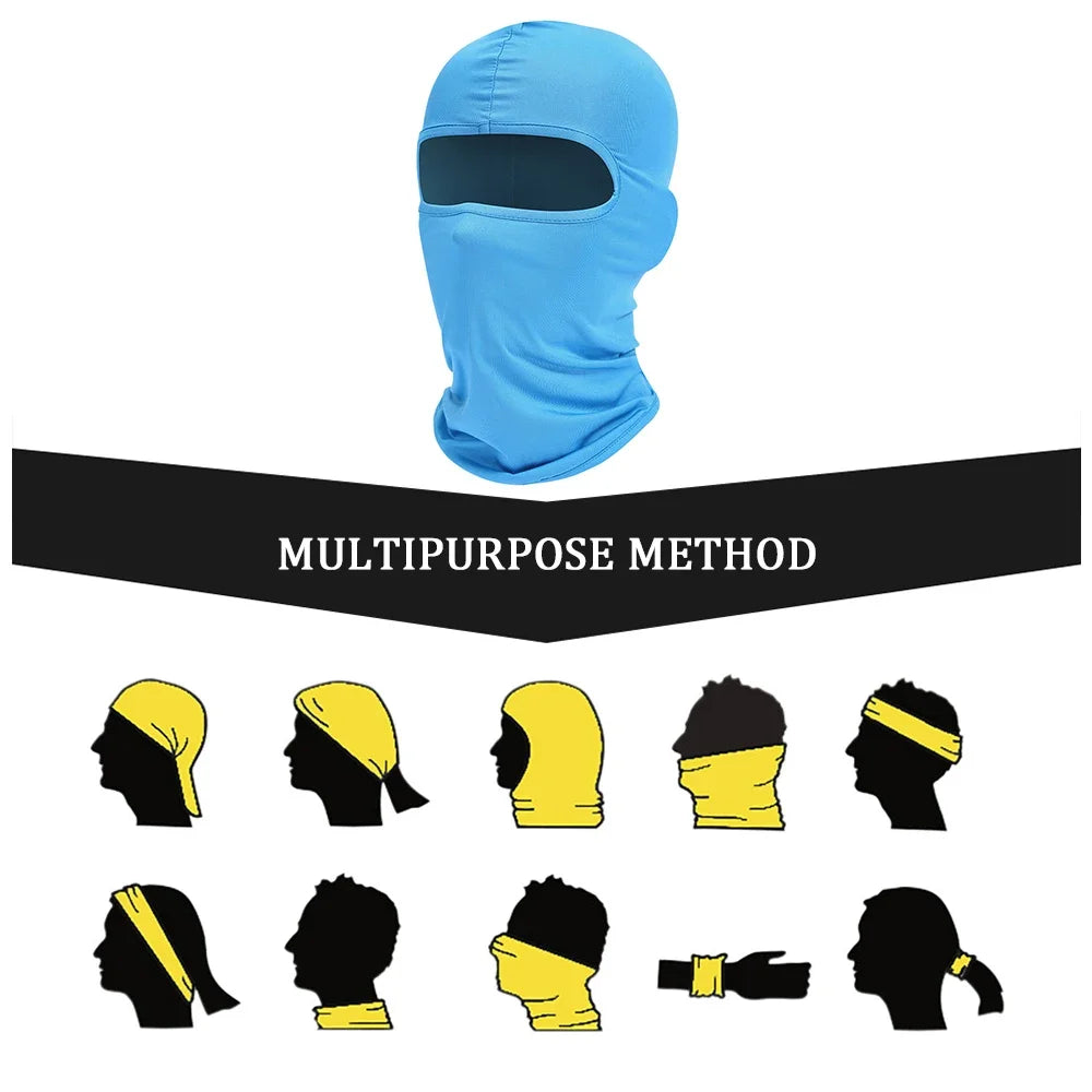 Balaclava Máscara Facial Completa Para Caminhada, Ciclismo ,Airsoft, Boné, Bicicleta, (Homens Mulheres)