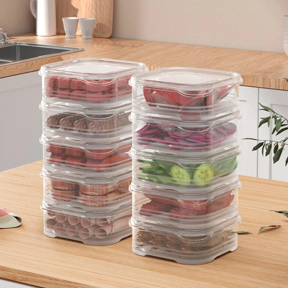 Tupperware de preservação de carne congelada e alimentos