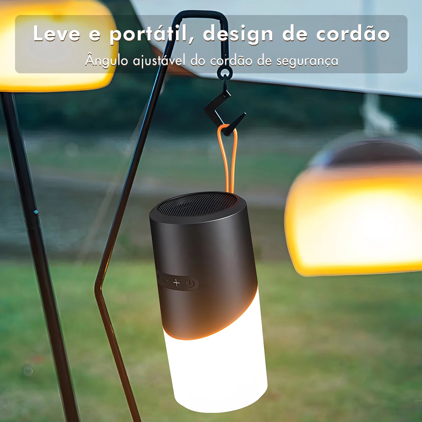 Caixa de som Bluetooth com luz embutido