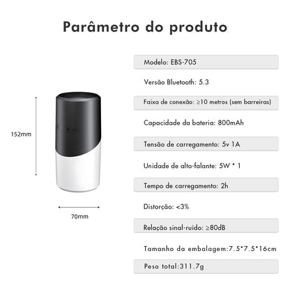 Caixa de som Bluetooth com luz embutido