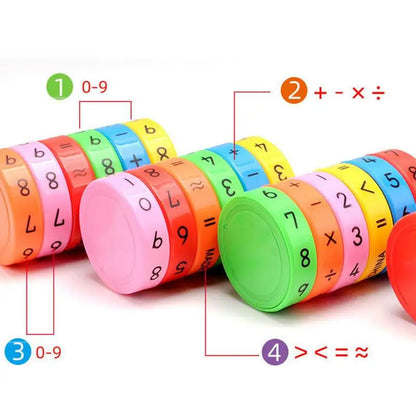 Jogo de quebra-cabeça pré-escolar Montessori com números e símbolos matemáticos com bloco magnético