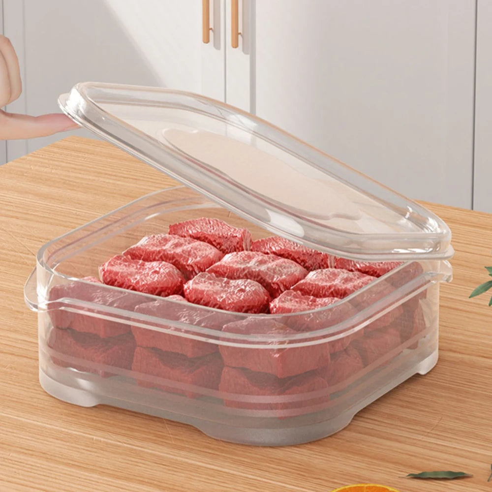 Tupperware de preservação de carne congelada e alimentos