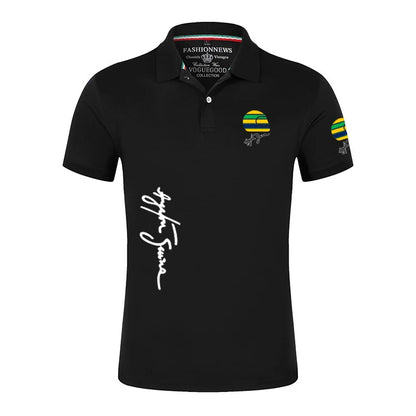 Camisa Polo Ayrton Senna Verão Casual Manga Curta,Polo