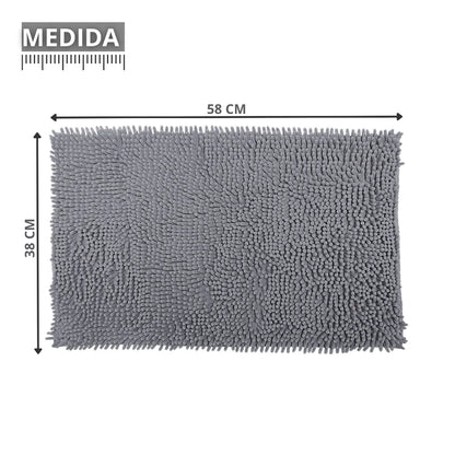 Tapete de Banheiro Microfibra Bolinha Antiderrapante Macarrão Saida Box Lavavel a Maquina